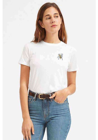 Pokemon Avengermon Beedrill Spear Baskılı Beyaz Kadın Tshirt
