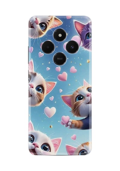 Xiaomi Redmi A4 Kılıf Boutique Baskılı Resimli Kalp Ve Kedi Pcode -035