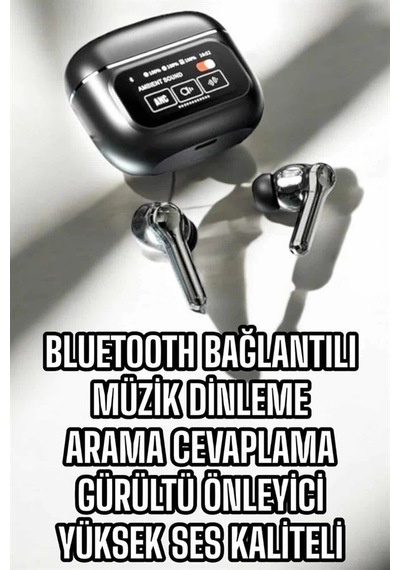 Mey İthalat Bluetooth Kulaklık Kablosuz Ekranlı Anc/enc Destekli Dokunmatik Diğer