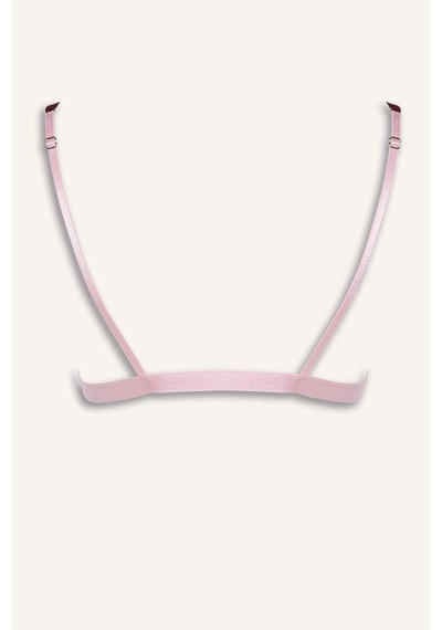 Defacto Dantel Detaylı Saten Kapsız Pedsiz Balensiz Bralet G1139ax26spbr205 Bordo-br205