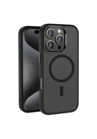 Apple Uyumlu iPhone 16 Pro Kılıf M-safe Şarj Özellikli Parlak Kamera Çerçeveli Zore Kost Kapak Çok Renkli