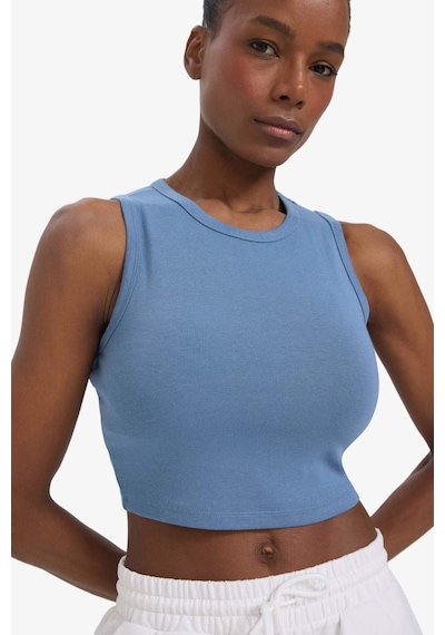 DeFactoFit Crop Top Bisiklet Yaka Modal Sporcu Atlet E2939AX25SMIN34
