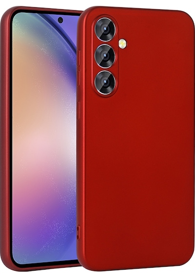 Samsung Galaxy S25 Fe İle Uyumlu Kılıf Soft Premium Yumuşak Silikon Telefon Kılıfı Kapak Kırmızı
