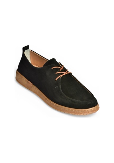 Fox Shoes Y555323002 Siyah Hakiki Deri Süet Günlük Kadın Ayakkabı