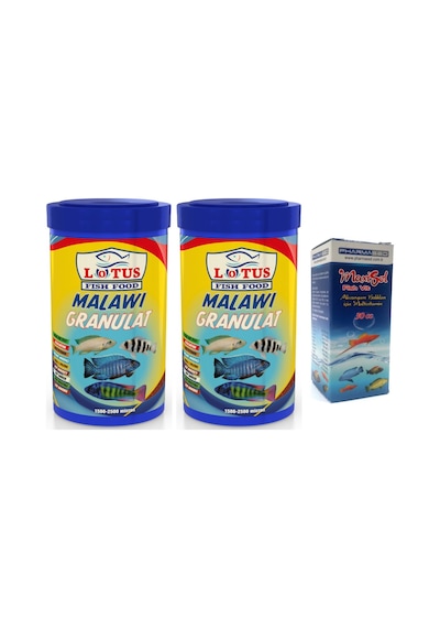 Lotus Malawi Granulat 2X250 ML Kutu Balık Yemi