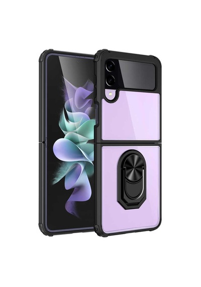 Samsung Uyumlu Galaxy Z Flip 4 Kılıf Zore Mola Kapak Siyah