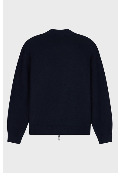 Armani Exchange Yün Karışımlı Regular Fit Yuvarlak Yaka Hırka Erkek Hırka Xm002864 Af14007 Ub101 Lacivert