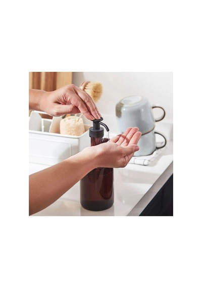 Ikea Sıvı Sabunluk, 380 Ml, 21 Cm Yükseklik, Cam, Kahverengi