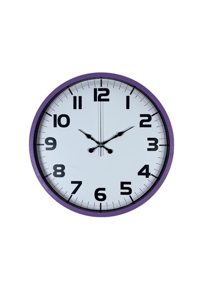 Violet Mor 36 Cm Standart Duvar Saati Çok Renkli
