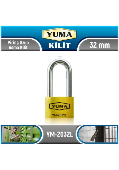 32 Mm Pirinç Uzun Asma Kilit Ym-2032l