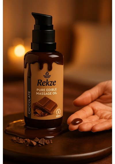 Rekze Aromaterapi Masaj Yağı 100 Ml Çikolata Ve Çilek Esanslı, Doğal Formül - 744675886