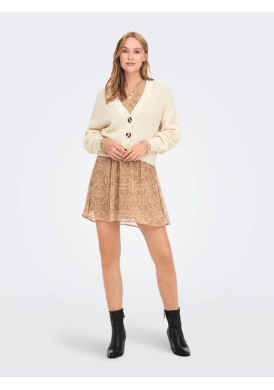 Jdy Jdyjusty L/s Short Cardigan Knt Noos Kadın Hırka 15200418 Krem