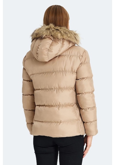 Slazenger Guest Kadın Puffer Şişme Mont Vizon