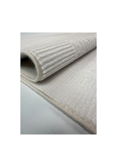 Merinos Vista Beyaz Renk %100 Akrilik Parlak Dokuma Modern Yumuşak Dokulu Salon Oturma Odası Halısı 76589-60