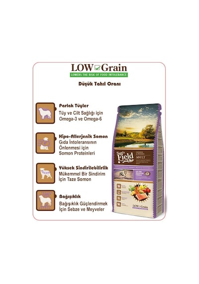 Sam's Field Hypo Allergenic Somonlu Patatesli Düşük Tahıllı Yetişkin Köpek Maması 2500 G