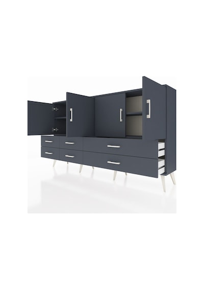 Arges Konsol 6 Raflı 6 Çekmeceli 4 Kapaklı 176x30x99 Antrasit-antrasit Antrasit - Antrasit Arges Konsol 6 Raflı 6 Çekmeceli 4 Kapaklı 176x30x99 Antrasit-antrasit Antrasit - Antrasit