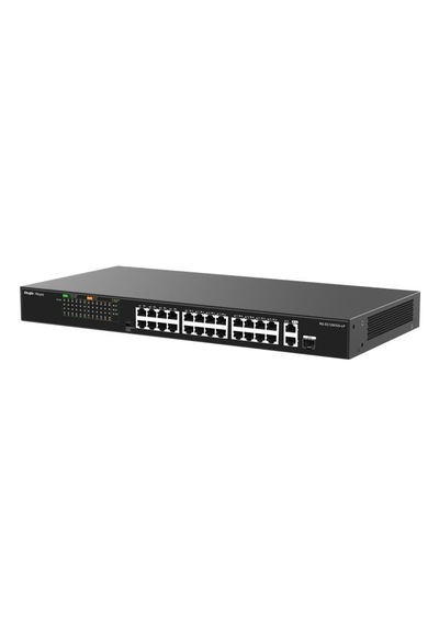 Ruıjıe Reyee Rg-es126fgs-lp 24 Port 10/100 + 2x Rj45 /1x1gb Sfp Uplınk Combo 180w Poe Rackmount Swıtch