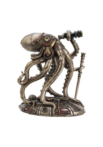 Veronese Design Steampunk Uzaylı Ahtapot Heykeli