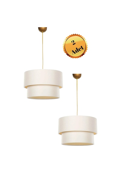 Krem Pasta Avize 2 Adet Kumaş Sarkıt Çap 30 Cm Pav54 Krem