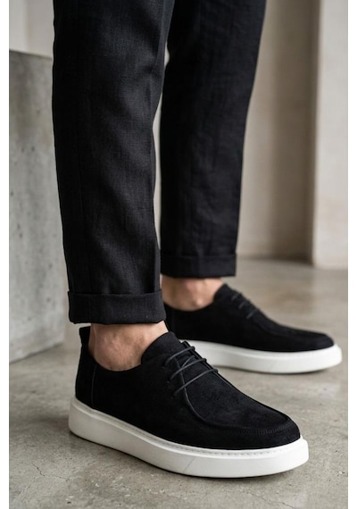 Tardelli 3784 Erkek Hakiki Deri Loafer Ayakkabı Siyah - Beyaz