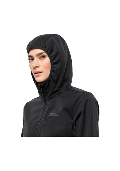 Jack Wolfskin Windhain Hoody W Kadın Ceket-siyah Siyah