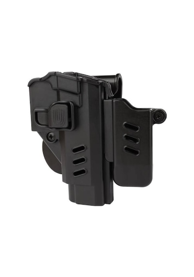 Black Grips Sarsılmaz P8l Uyumlu Şarjörlü Polimer Taktik Kılıf // Siyah Siyah