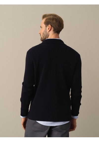 Xint Lacivert Regular Fit Polo Yaka Pamuk Hırka 801679