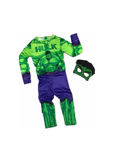 Çocuk Hulk Kostümü - Yeşil Dev Kostümü - Maskeli (537724612)