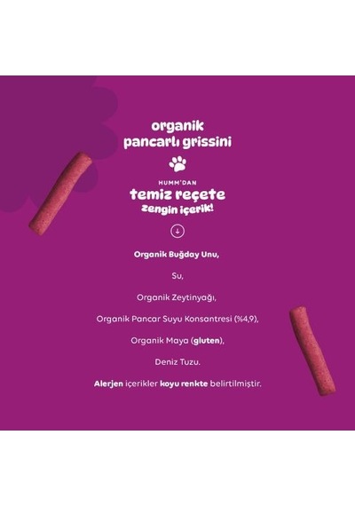 Organik Vegan Pancarlı Grissini 55 Gr