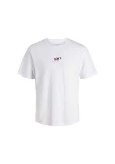 Jack & Jones Bisiklet Yaka Logo Baskili Tisört - Corp - 12268415 - 1 Beyaz