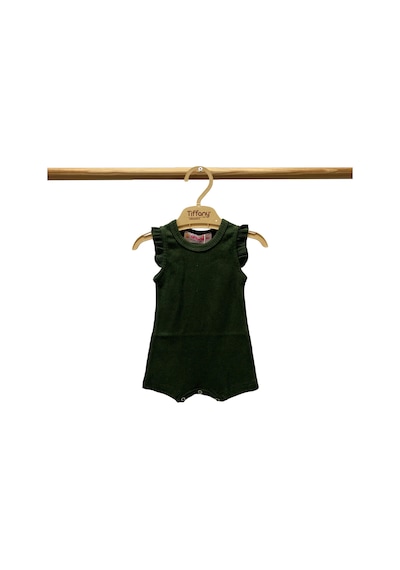 Tiffany Baby & Kids Tiffany Baby Organik Theme Fırfırlı Rompy 88089 Koyu Yeşil