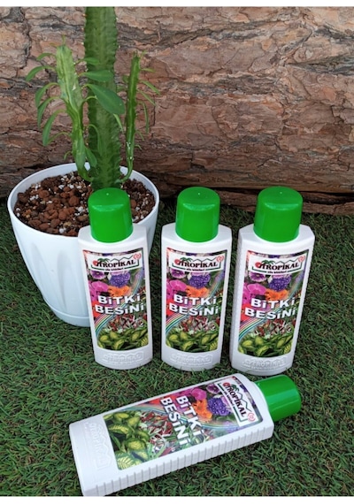 Bitki Besini 4 Adet 225 Ml, Bütün Çiçekler Için Vitamin, Her Çiçeğe Uygun Besin, Çiçek Coşturan 1 kg