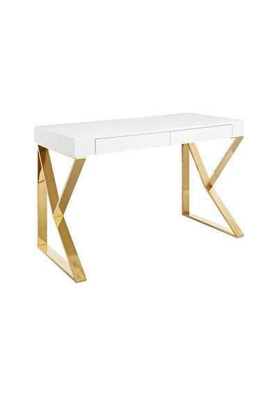 Carrina Gold Metal Çalışma Masası