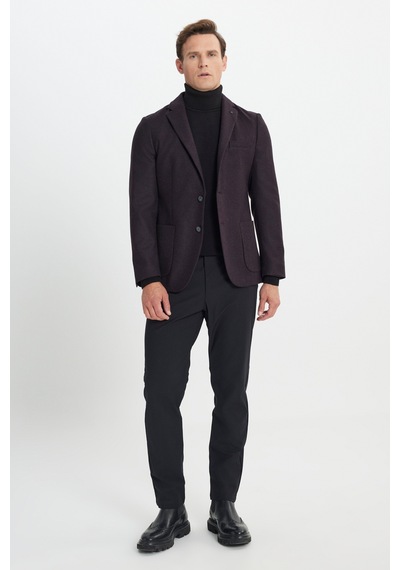 Ac&Co / Altınyıldız Classics Erkek Bordo Yünlü Slim Fit Dar Kesim Mono Yaka Torba Cepli Ceket Bordo Ac&Co / Altınyıldız Classics Erkek Bordo Yünlü Slim Fit Dar Kesim Mono Yaka Torba Cepli Ceket Bordo