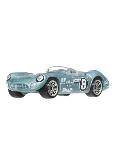 Matchbox 1956 Aston Martin Dbr1 - Exclusive Themed Metalik Mavi-gri 1/64 Diecast Model Araba Çok Renkli