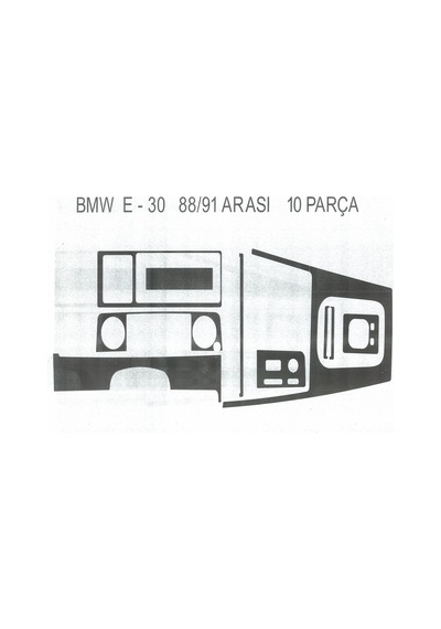 Bmw E30 1987-1991 10 Parça Torpido Maun Kaplama
