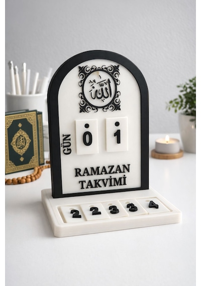 Ramazan Takvimi Gün Sayar Masaüstü Dekor -