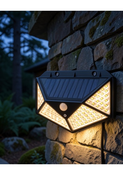 Güneşli Bahçe Lambası 100 Led Xuczzzduvarlambası-2-1