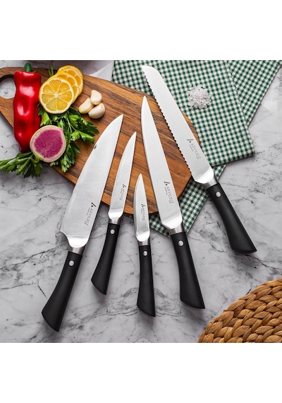 Aryıldız Essential 6 Parça Bıçak Seti Siyah