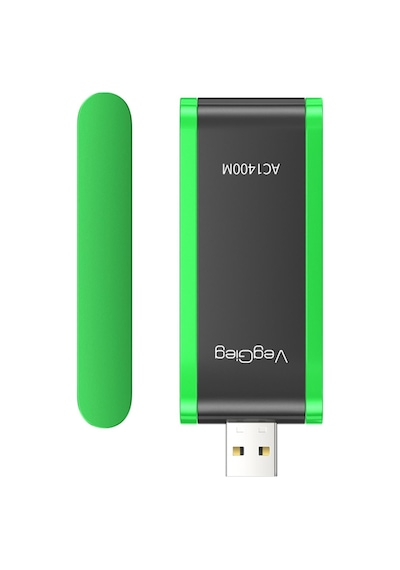 Veggieg 1400 Mbps 2.4ghz/5ghz Dual Band Gigabit Alıcı Verici Usb Wifi Adaptör