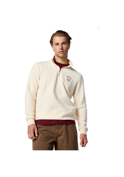 Galatasaray 5 Yıldız Yarım Zip Sweat E251404 Ekru