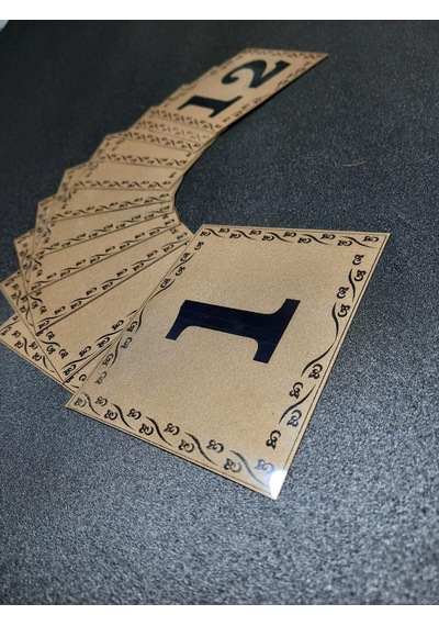 Kapı Numarası 10X12 Cm Yapışkanlı No 1'Den 12 E