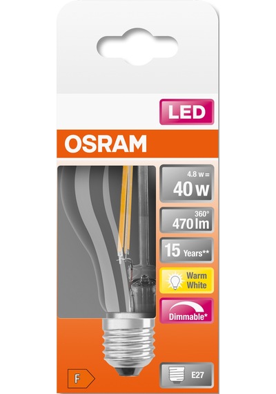 Osram Led Flament Dim 4.8w Sarı Işık E27