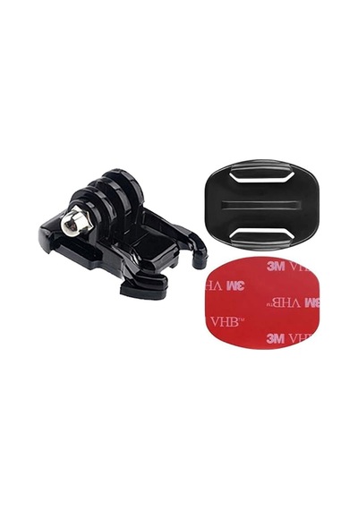 Gplus Bs02yh 3 Parça Flat Zemin Düz Yüzey Hızlı Tak Aksiyon Kamera 3m Yapışkanlı Motor Kask Bağlantı Seti Siyah