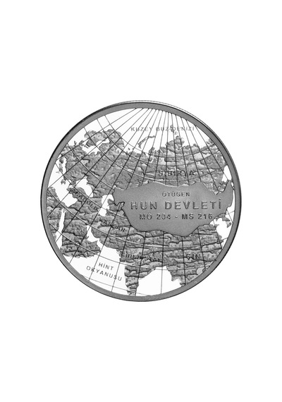 Hun Devleti - Türk Devletleri Serisi No:01 Gümüş Hatıra Parası