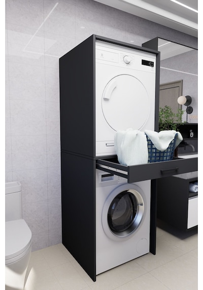 Serenity Banyo Dolabı Çamaşır Ve Kurutma Makinesi Dolabı Antr... Antrasit