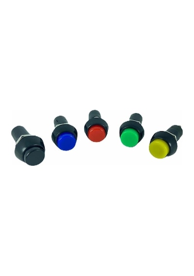 Ic-186 Buton Plastik Pbs11b Yaylı 12mm Sarı