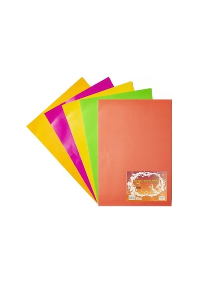 Lino Elişi Kağıdı Yapışkanlı Fosforlu 23x33cm 5li - 3 Paket