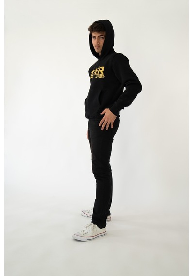 Izmir Mafıa Kapşonlu Siyah Unisex Sweatshirt Hoodie Polar Siyah