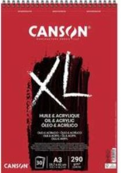 Canson Xl Oil & Acrylic Spiralli Defter 30 Yaprak 290G 29.7X42.0